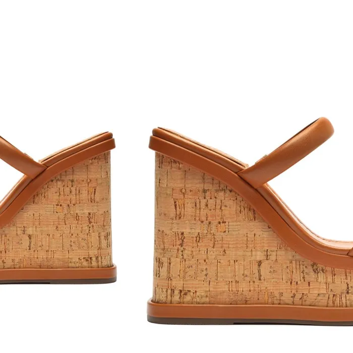 Sandals Ully Casual Nappa Leather Sandal Honey Peach Schutz Shoes Platforms