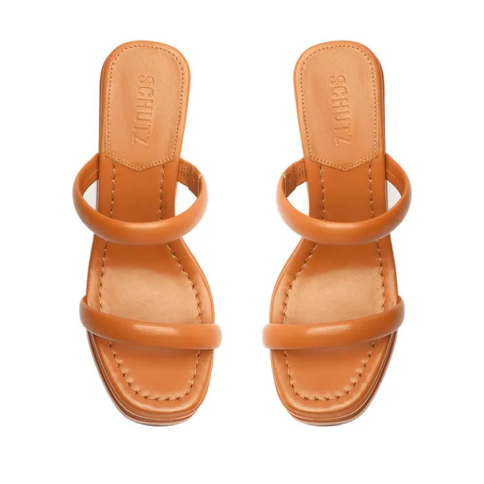 Sandals Ully Casual Nappa Leather Sandal Honey Peach Schutz Shoes Platforms