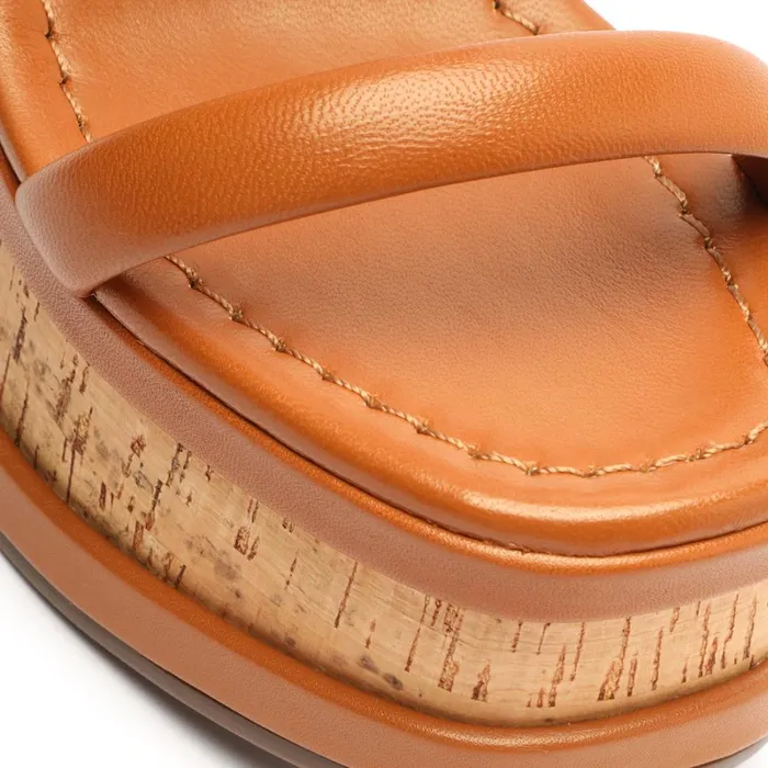 Sandals Ully Casual Nappa Leather Sandal Honey Peach Schutz Shoes Platforms