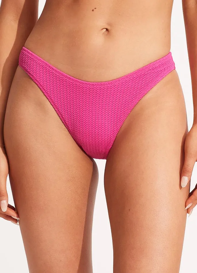 Seafolly Brazilian Women Sea Dive High Cut Pant 8211 Fuchsia Rose