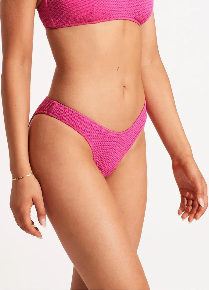 Seafolly Brazilian Women Sea Dive High Cut Pant 8211 Fuchsia Rose