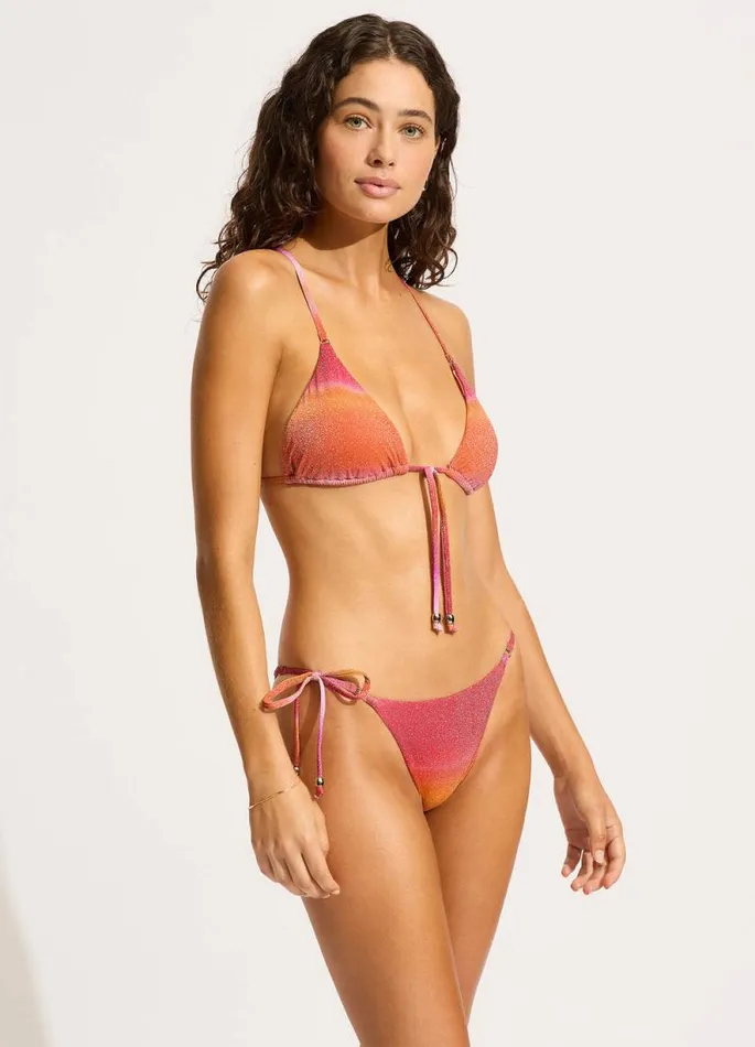 Seafolly Brazilian Women Spectrum Tie Side Rio Bikini Bottom 8211 Hot Pink