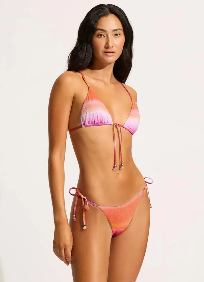Seafolly Brazilian Women Spectrum Tie Side Rio Bikini Bottom 8211 Hot Pink
