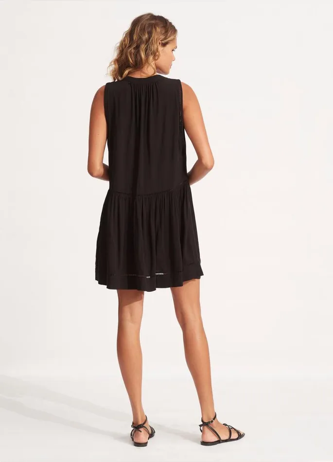 Seafolly Maternity Women Ladder Detail Dress 8211 Black