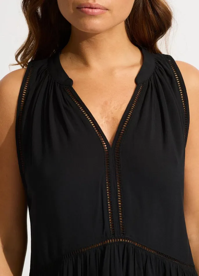 Seafolly Maternity Women Ladder Detail Dress 8211 Black