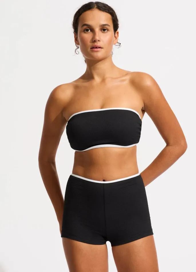 Seafolly More Coverage Women Beach Bound Boyleg Bikini Bottom 8211 Black