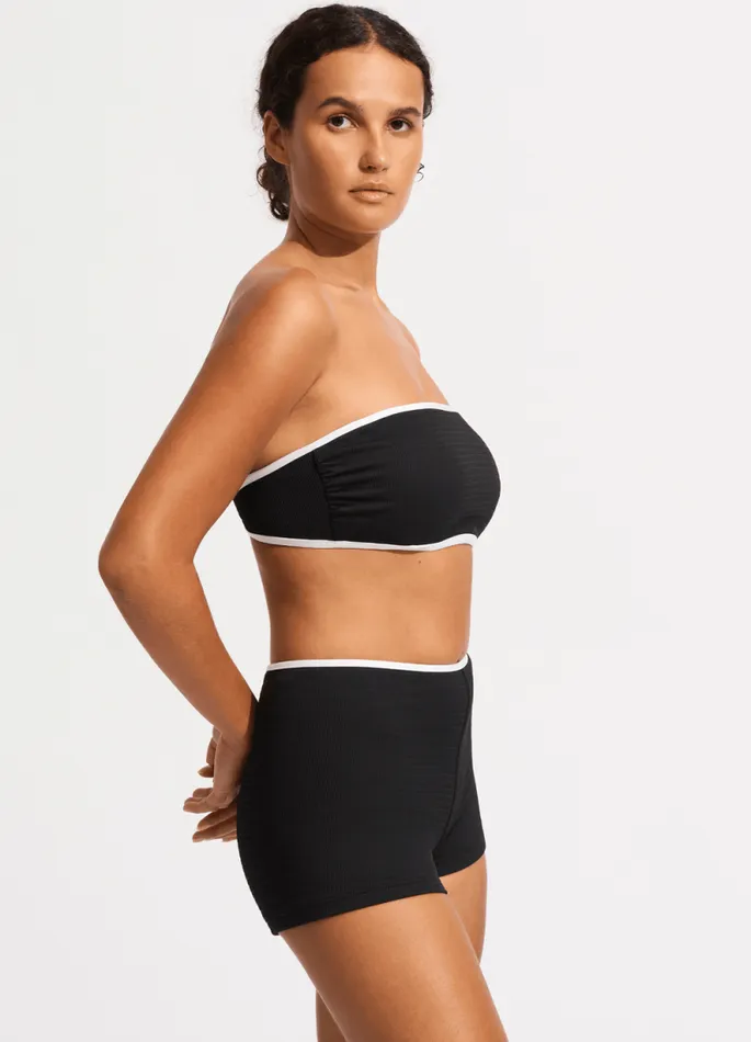 Seafolly More Coverage Women Beach Bound Boyleg Bikini Bottom 8211 Black