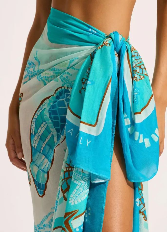 Seafolly Skirts and Sarongs Women La Mer Sarong 8211 Aquatic Blue