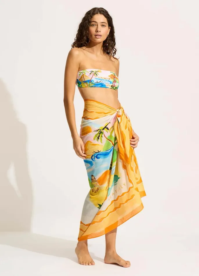 Seafolly Skirts and Sarongs Women South Pacific Sarong 8211 Turquoise