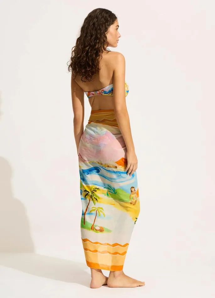 Seafolly Skirts and Sarongs Women South Pacific Sarong 8211 Turquoise
