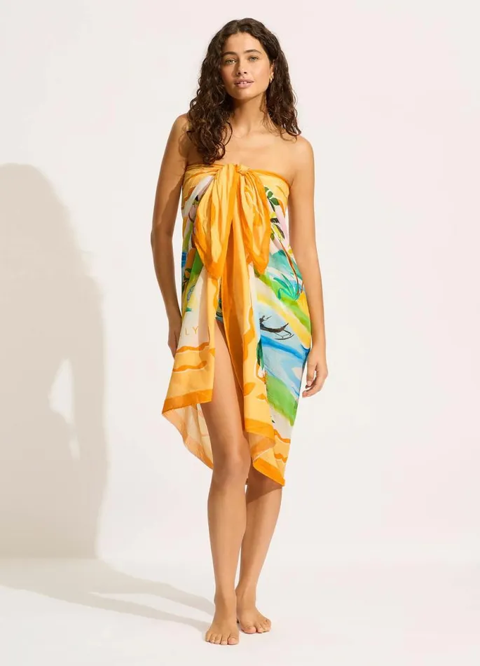 Seafolly Skirts and Sarongs Women South Pacific Sarong 8211 Turquoise
