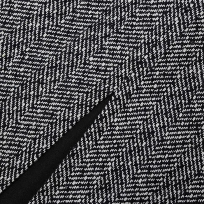 Self Portrait Bottoms Women Black Herringbone Midi Skirt