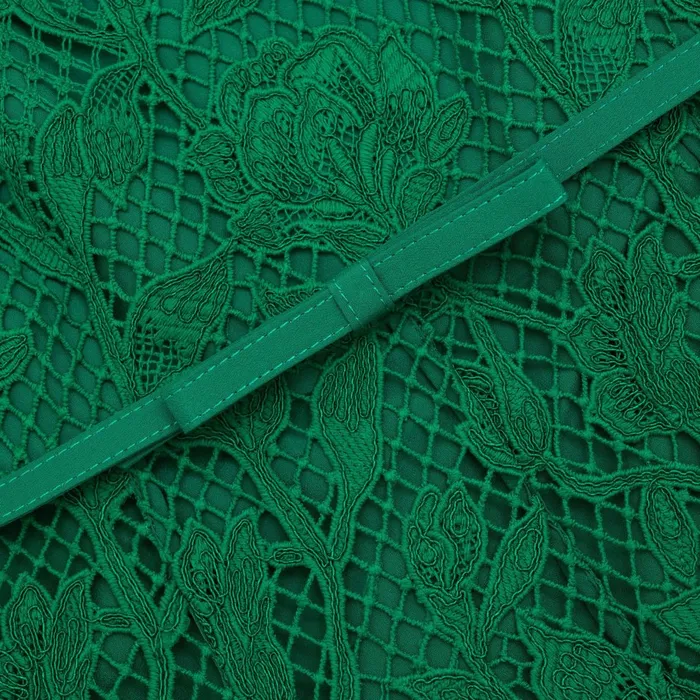 Self Portrait Dresses Women Green Lace Sleeveless Midi Dress