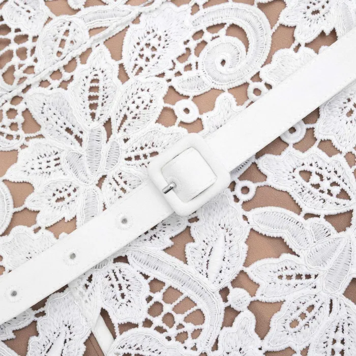 Self Portrait Dresses Women White Floral Lace Mini Dress