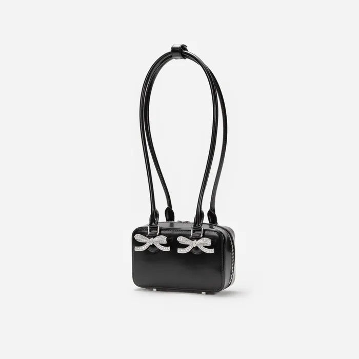 Self Portrait Handbags Women Black Leather Shoulder Bag