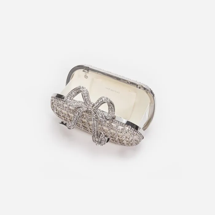Self Portrait Handbags Women Champagne Crystal Clutch Bag