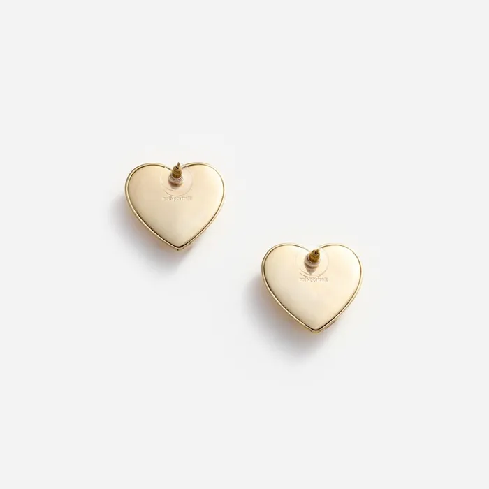 Self Portrait Jewellery Women Gold Crystal Heart Earrings
