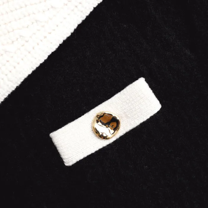Self Portrait Knitwear Women Black Cashmere Blend Oversized Jumper