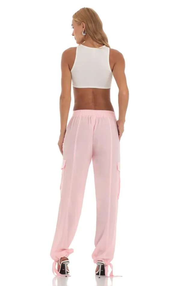 Sequin Pants Pink Women LUCY IN THE SKY Pants Sequin Pants Pink Women LUCY IN THE SKY Pants