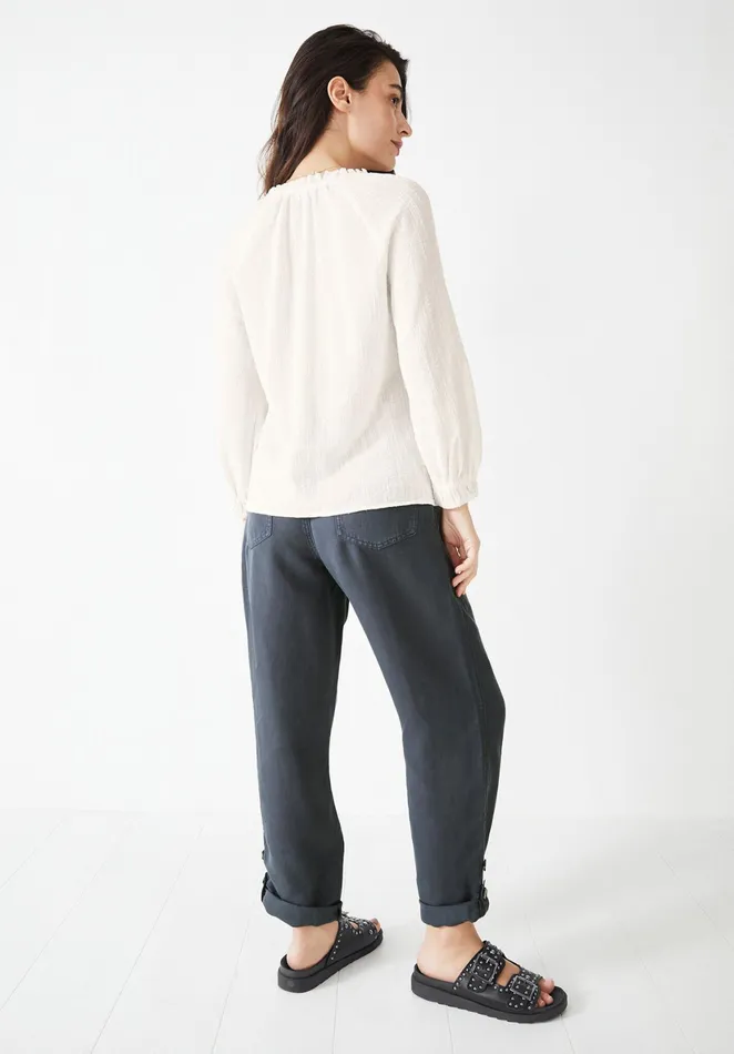 Shirts and Blouses Women Hush Clara Textured Blouse Ecru