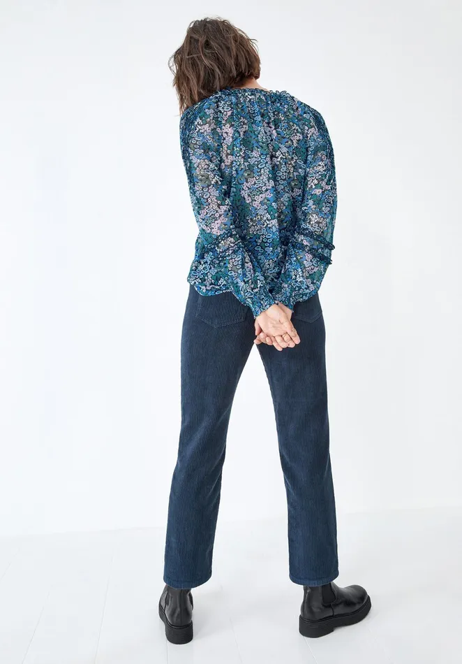 Shirts and Blouses Women Hush Inez Pintucked Blouse Lilac Ditsy
