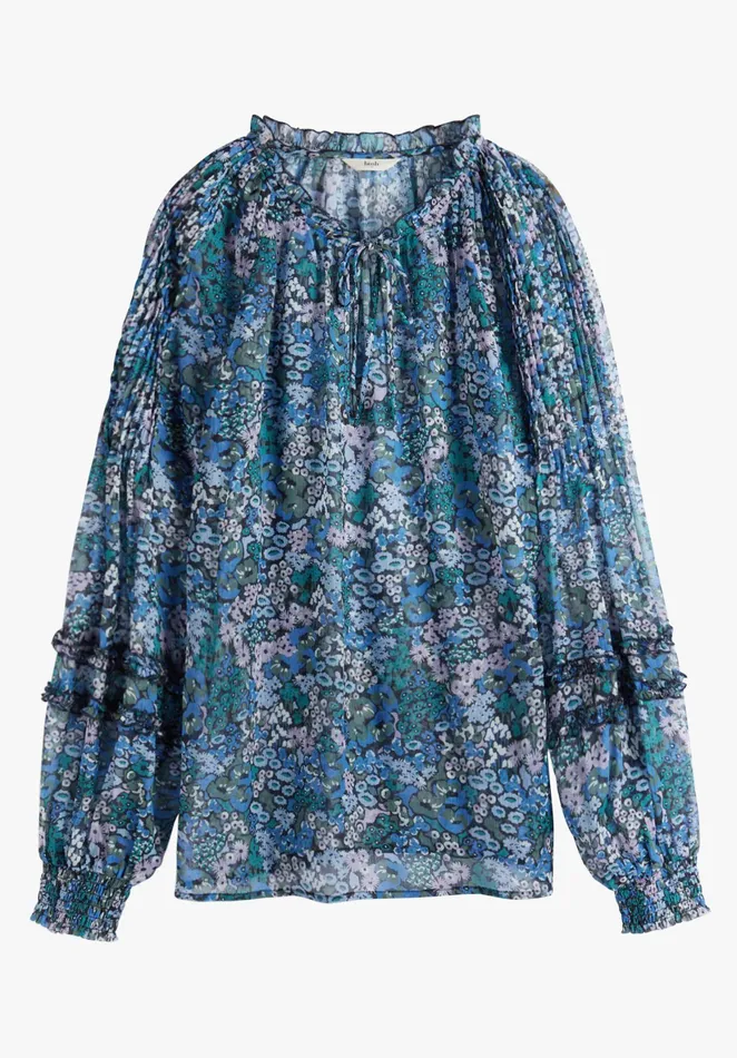 Shirts and Blouses Women Hush Inez Pintucked Blouse Lilac Ditsy