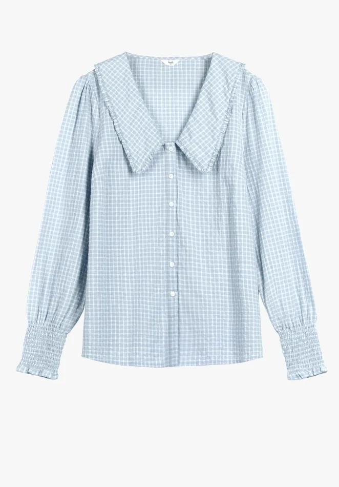 Shirts and Blouses Women Hush Pipa Checked Top Blue