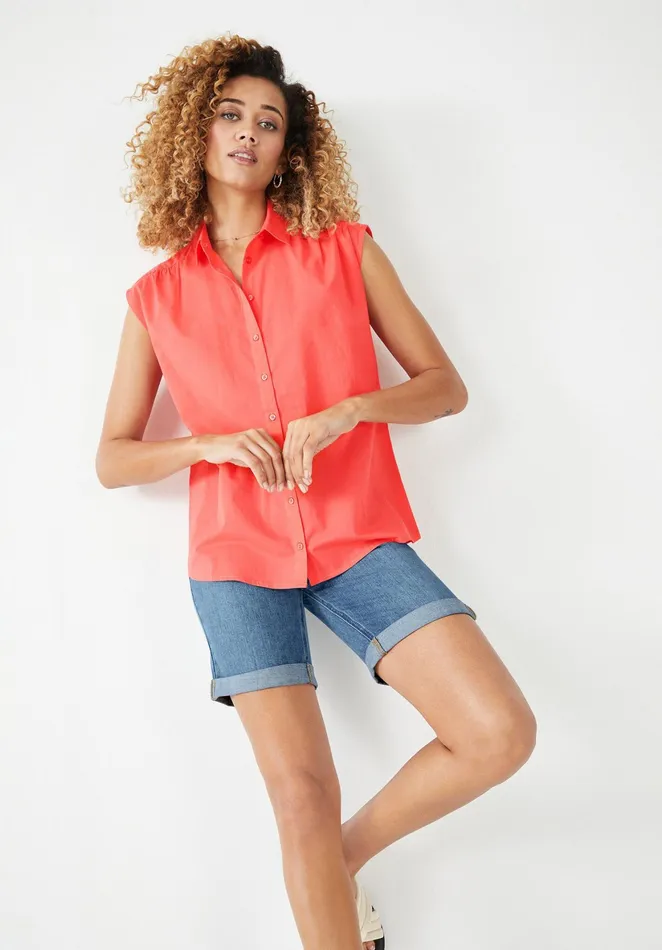 Shirts and Blouses Women Hush Sellin Gathered Shirt Coralpink