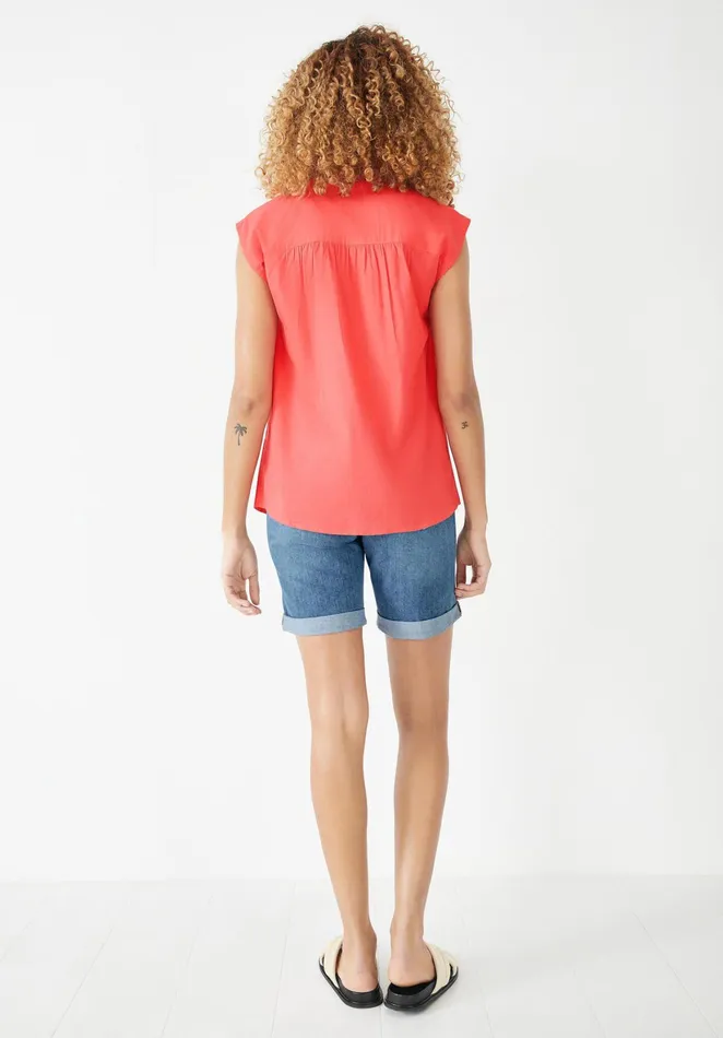 Shirts and Blouses Women Hush Sellin Gathered Shirt Coralpink