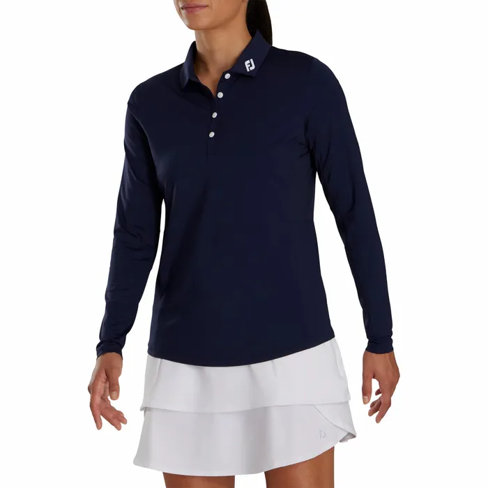 Shirts FootJoy Women Long Sleeve Sun Protection Shirt 8211 FJ Tour Collar Women