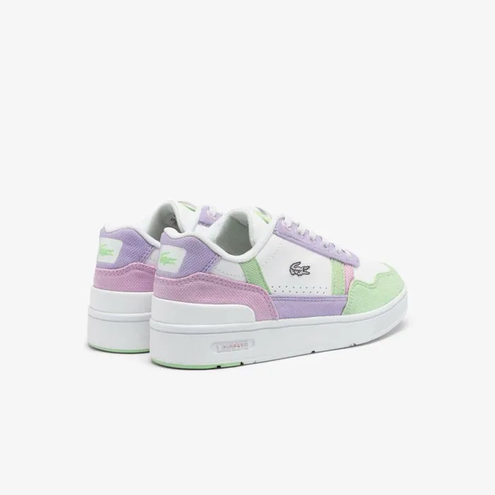 Shoes and Accessories Kids Lacoste Children039s TClip Sneakers Whitepink B53
