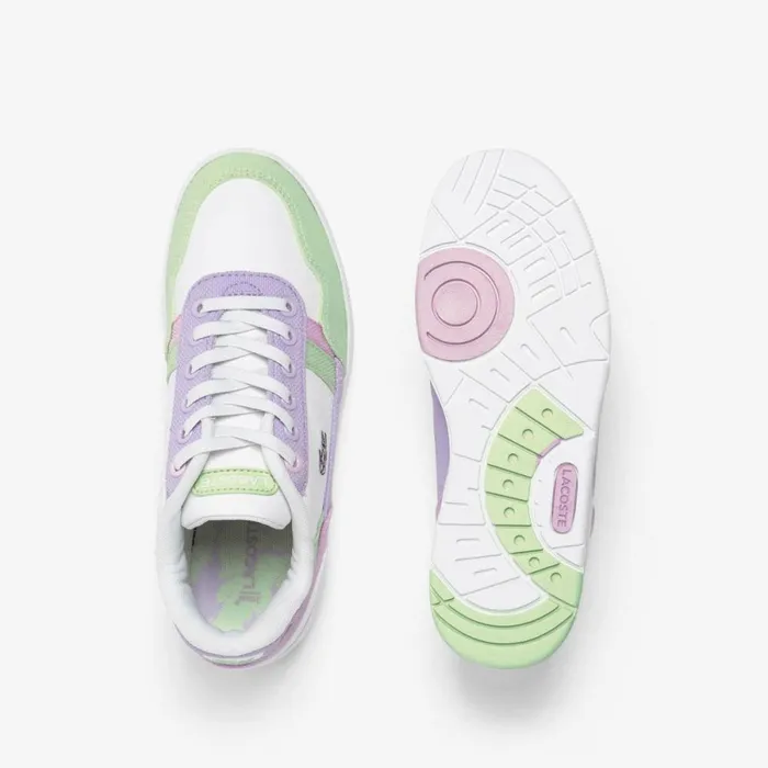 Shoes and Accessories Kids Lacoste Children039s TClip Sneakers Whitepink B53