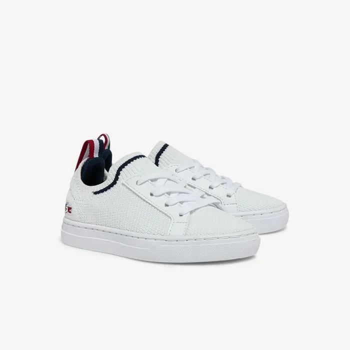 Shoes and Accessories Kids Lacoste Infants039 La Pique Tricolor Sneakers Whtnvyred 407