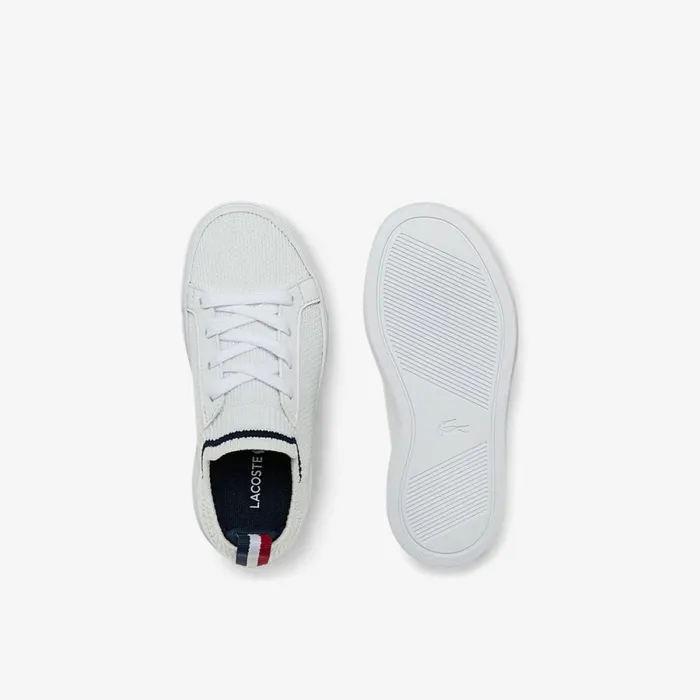 Shoes and Accessories Kids Lacoste Infants039 La Pique Tricolor Sneakers Whtnvyred 407