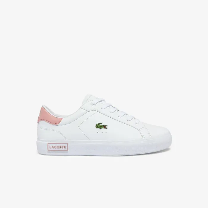 Shoes and Accessories Kids Lacoste Juniors039 Powercourt Sneakers Whtlt Pink 1y9