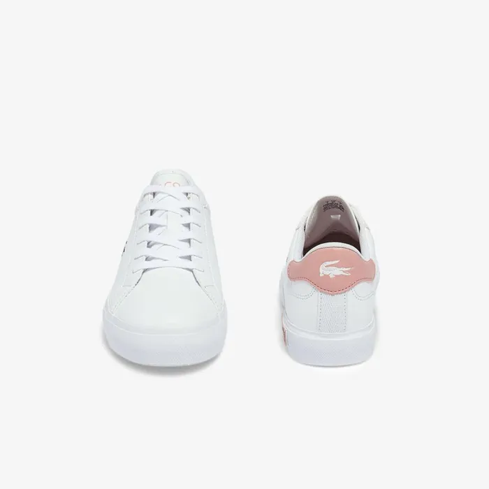 Shoes and Accessories Kids Lacoste Juniors039 Powercourt Sneakers Whtlt Pink 1y9