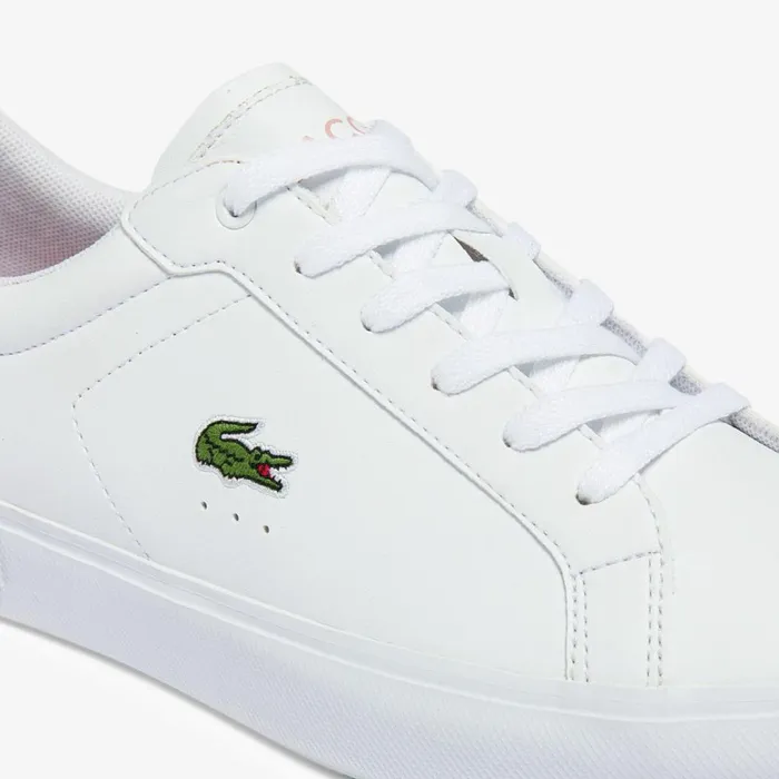 Shoes and Accessories Kids Lacoste Juniors039 Powercourt Sneakers Whtlt Pink 1y9