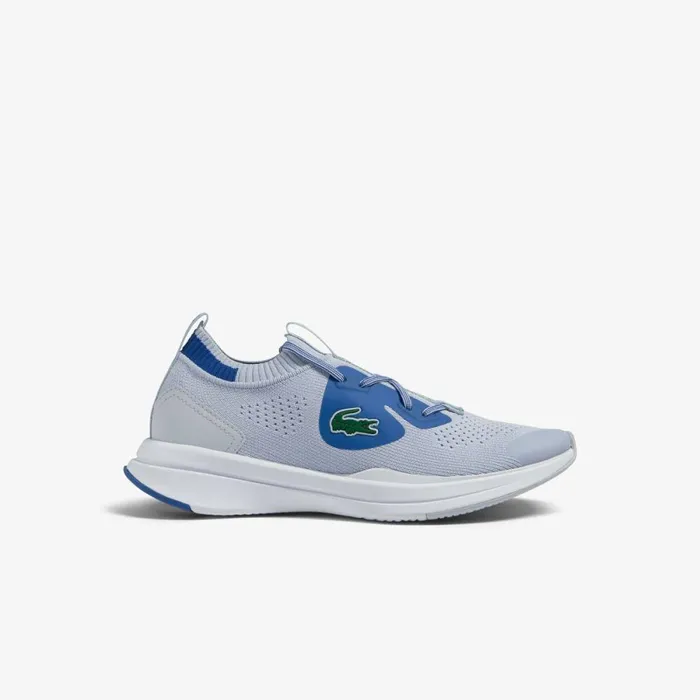 Shoes and Accessories Kids Lacoste Juniors039 Run Spin Knit Sneakers Lt Blublu 52c