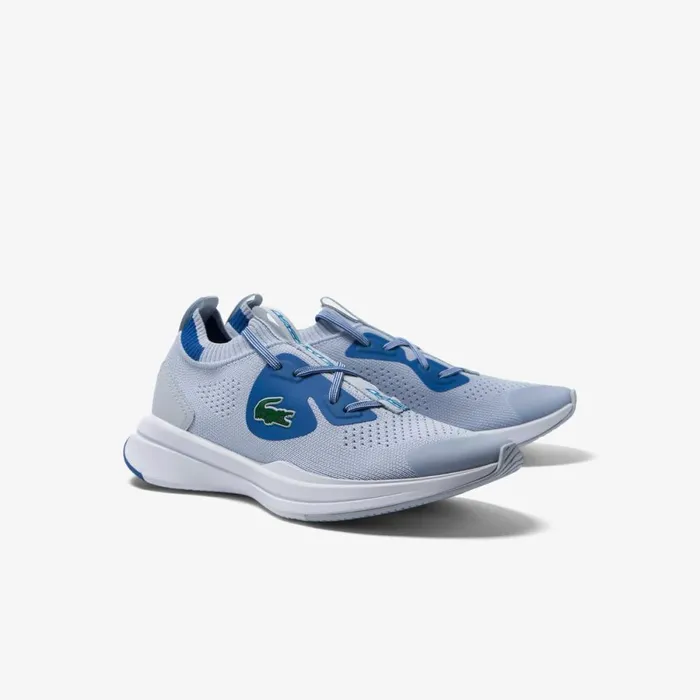 Shoes and Accessories Kids Lacoste Juniors039 Run Spin Knit Sneakers Lt Blublu 52c