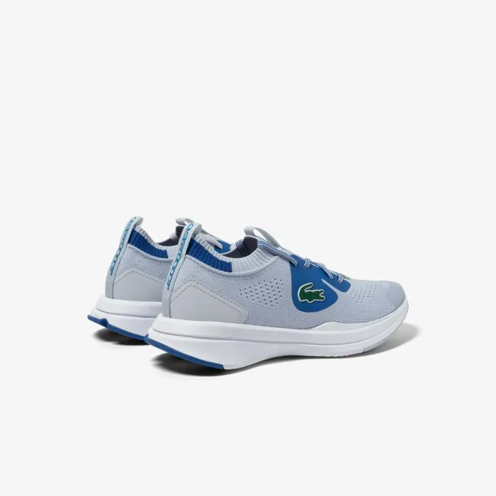 Shoes and Accessories Kids Lacoste Juniors039 Run Spin Knit Sneakers Lt Blublu 52c