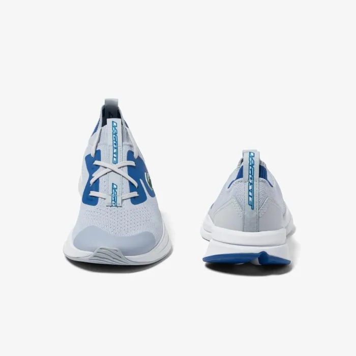Shoes and Accessories Kids Lacoste Juniors039 Run Spin Knit Sneakers Lt Blublu 52c