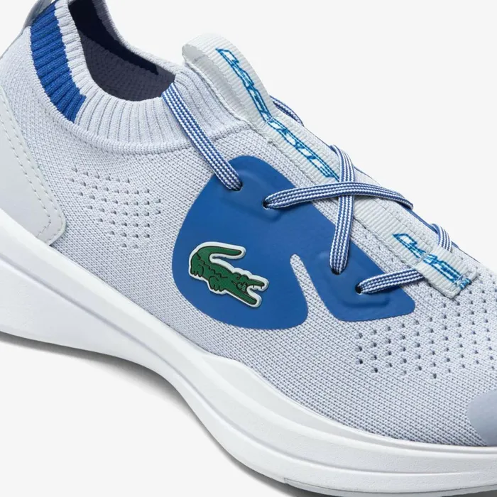 Shoes and Accessories Kids Lacoste Juniors039 Run Spin Knit Sneakers Lt Blublu 52c