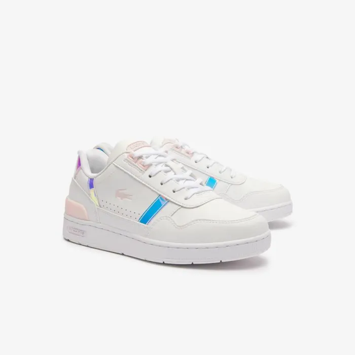 Shoes and Accessories Kids Lacoste Juniors039 TClip Sneakers Whtlt Pink 1y9