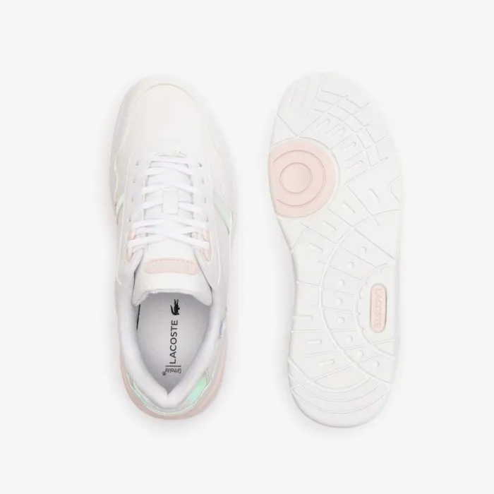 Shoes and Accessories Kids Lacoste Juniors039 TClip Sneakers Whtlt Pink 1y9