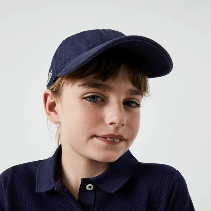 Shoes and Accessories Kids Lacoste Kids039 Solid Gabardine Cap Navy Blue 166