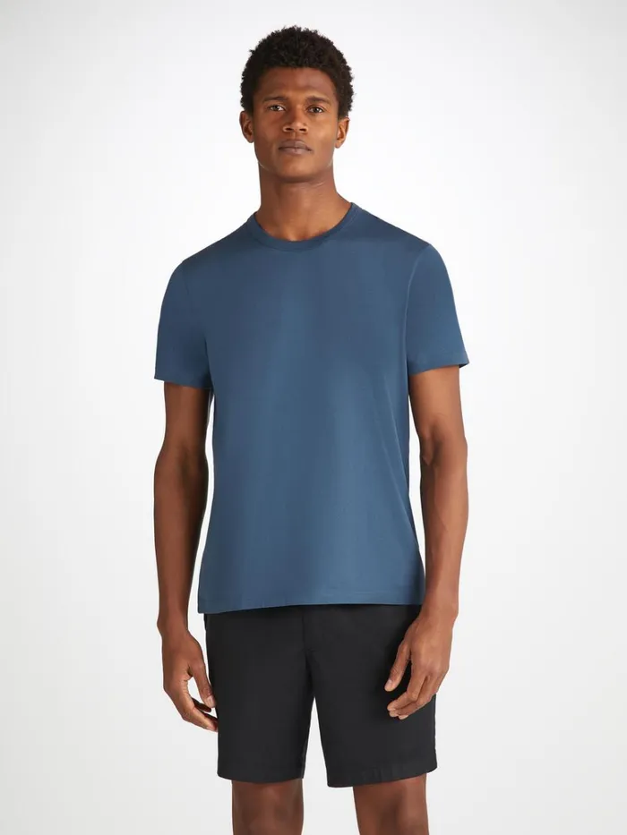 Short Sleeve TShirts Men Derek Rose TShirt Barny Pima Cotton Denim