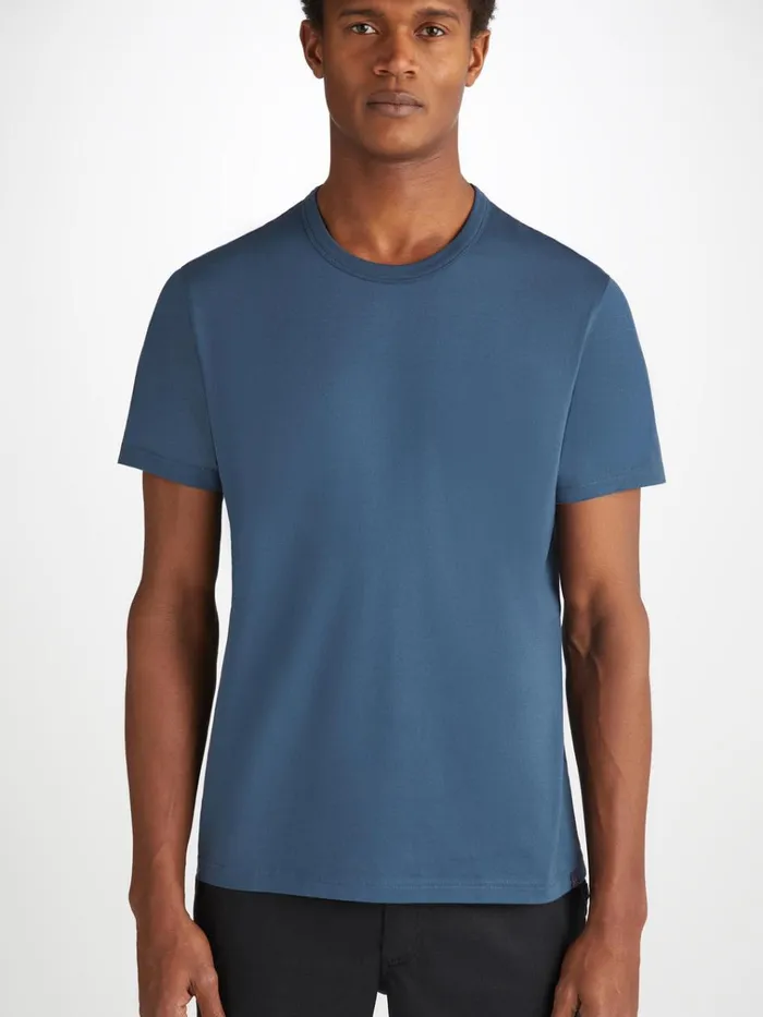 Short Sleeve TShirts Men Derek Rose TShirt Barny Pima Cotton Denim