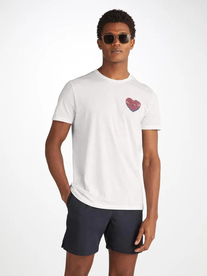 Short Sleeve TShirts Men Derek Rose TShirt Ripley 21 Pima Cotton White