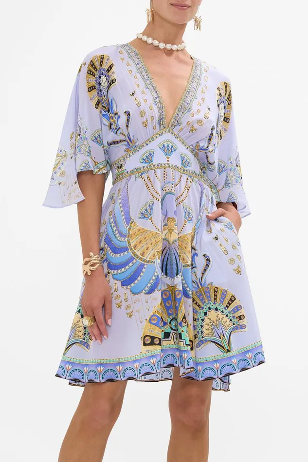 SHORT WAISTED DRESS UNDER SCARAB SKIES Under Scarab Skies Womens Camilla Dresses