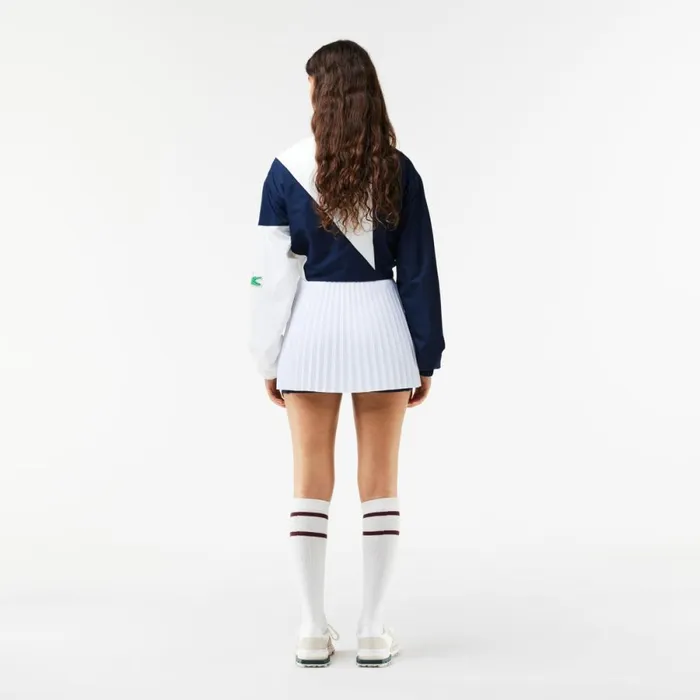 Shorts and Skirts Women Lacoste Lacoste X EleVen By Venus Pleated Tennis Skirt White Navy Blue 522